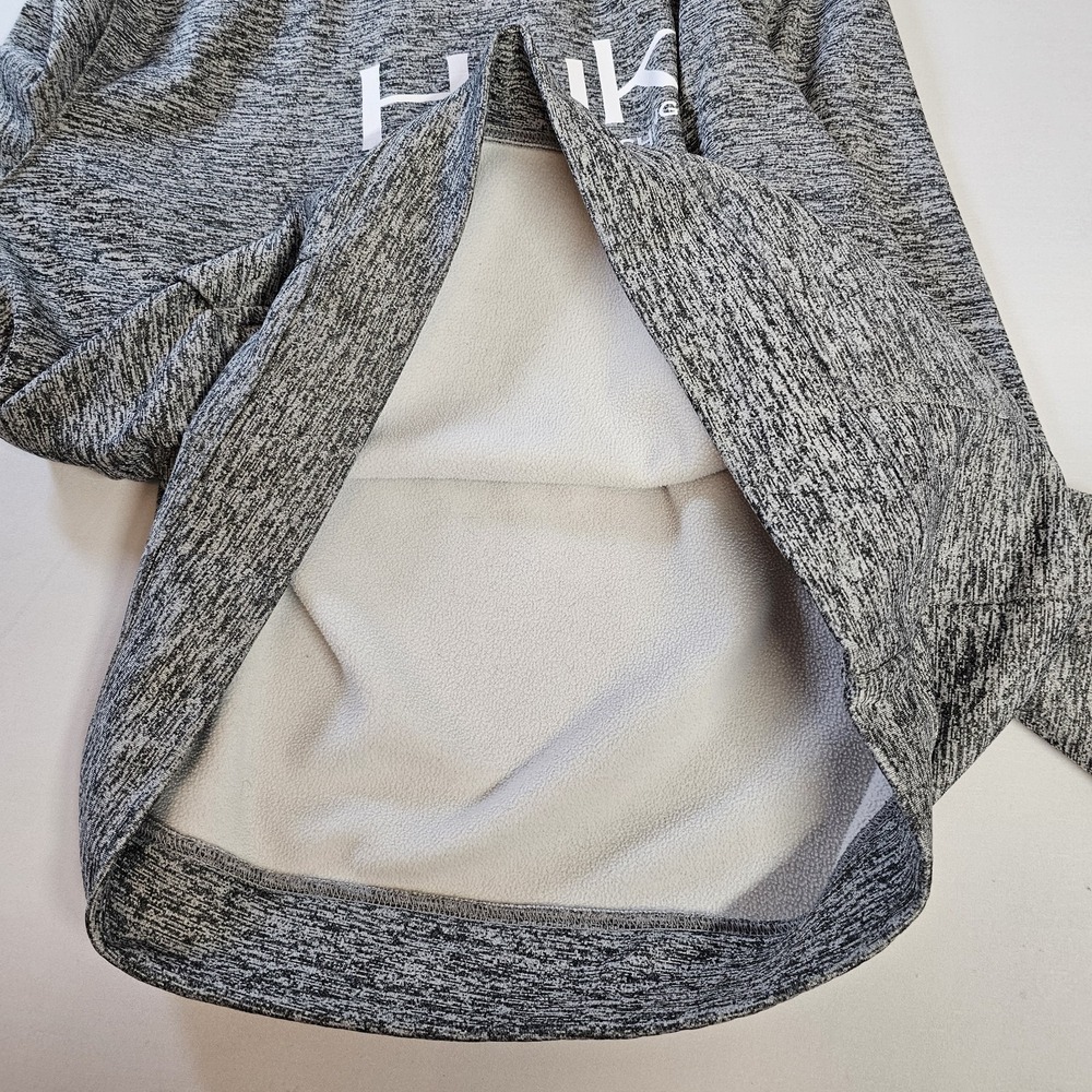 Huk Performance Fishing Hoodie Mens XL Pullover Gray High Neck EUC - Picture 10 of 10
